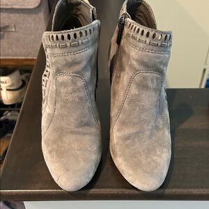 Vince Camuto Gray Suede Ankle Booties